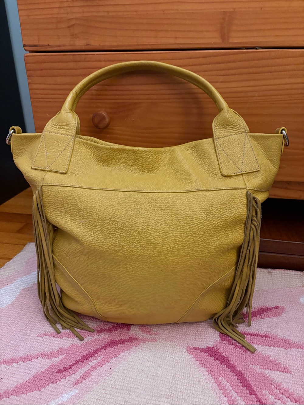 Sundance Italian Leather Fringe Bag